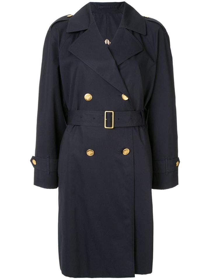 Burberry Vintage Longsleeve Coat Jacket - Blue