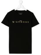 John Richmond Kids Teen Sequinned Logo T-shirt - Black