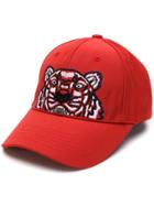 Kenzo Tiger Patch Cap - Red