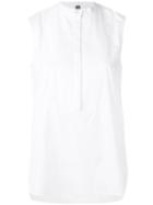 Eleventy Sleeveless Shirt, Women's, Size: 42, White, Cotton/polyester/spandex/elastane