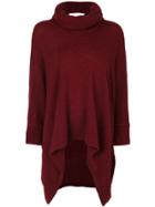 Y's Oversized Draped Jumper - Red