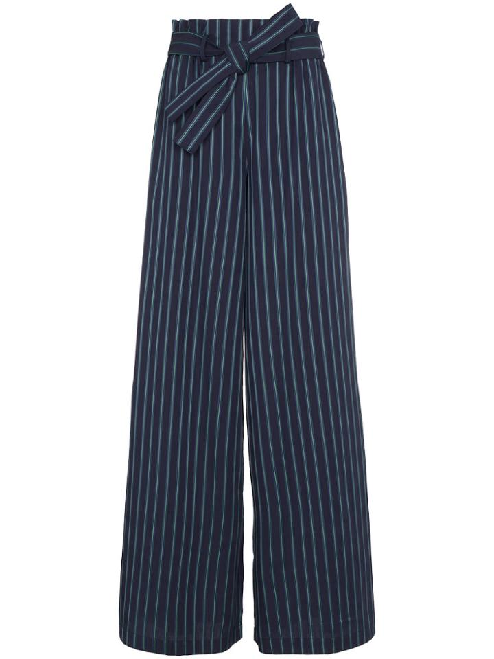 Osman Paloma Stripe Wide-leg Trousers - Blue