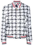 Thom Browne - Floral Embroidered Bomber Jacket - Women - Silk/cotton - 40, White, Silk/cotton