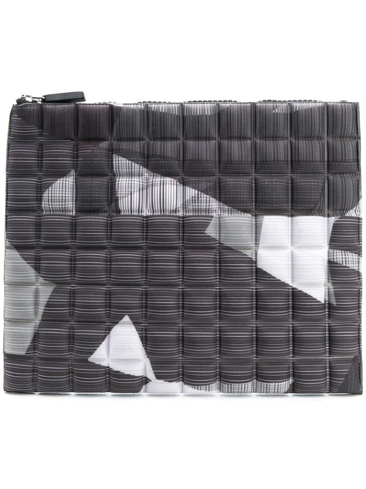 No Ka' Oi Printed Waffled Pouch - Grey