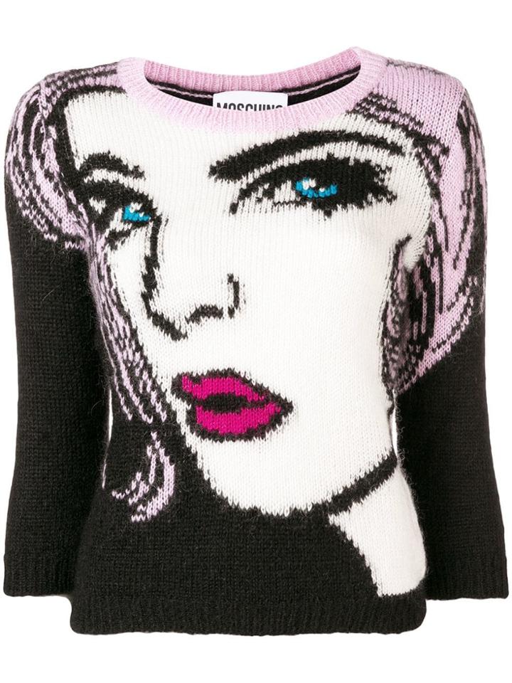 Moschino 'eyes' Knitted Pullover - Black