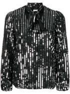 Rixo London Moss Sequin Embellished Blouse - Black
