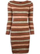 Jean Paul Gaultier Vintage Fair Isle Knitted Dress, Women's, Size: 40, Brown