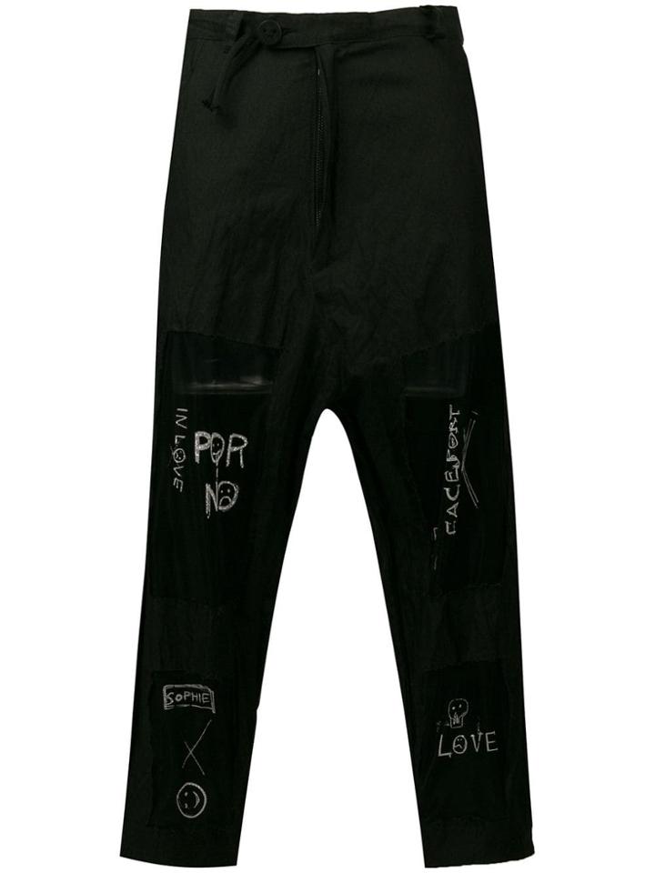 Barbara Bologna Sheer Panel Trousers - Black