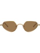 Linda Farrow Geometric Frames Sunglasses - Brown