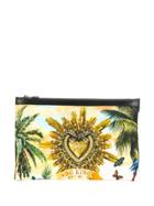 Dolce & Gabbana Tropical King Clutch Bag - Yellow
