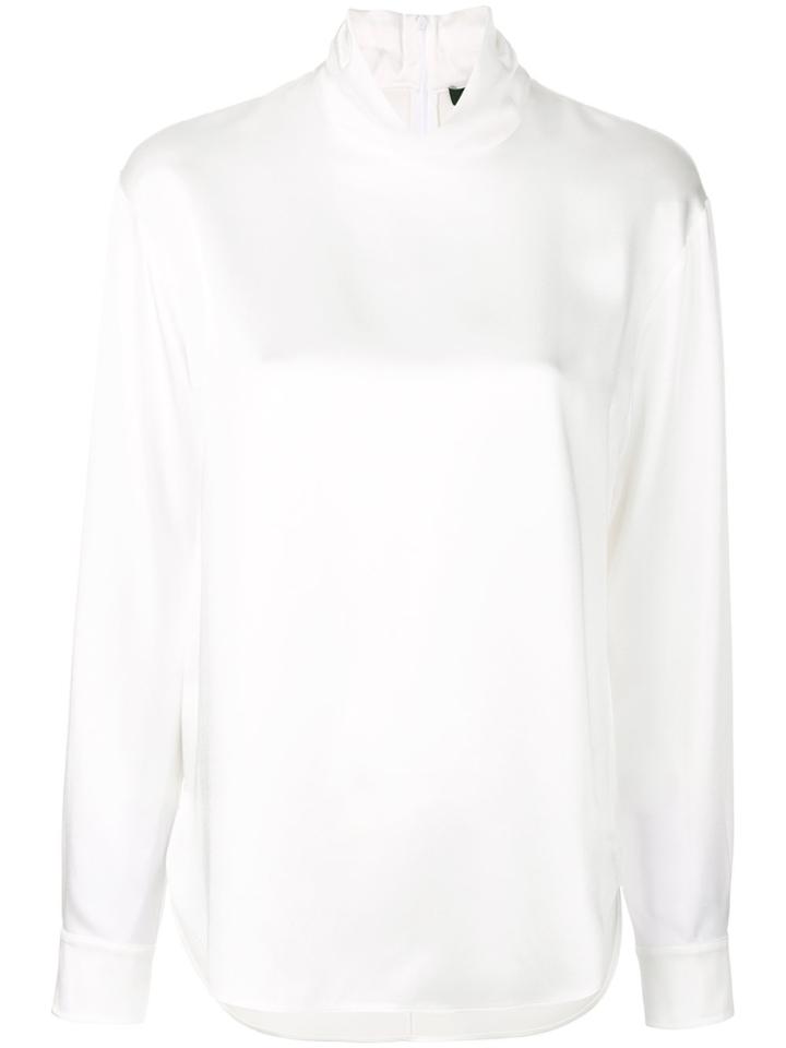 Cédric Charlier Mock Neck Blouse - White