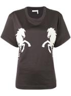 Chloé Horse Print T-shirt - Black