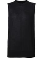 Vera Wang Contrast Panel Sleeveless Jumper, Women's, Size: Medium, Black, Silk/wool