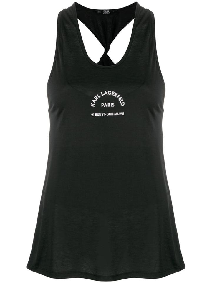 Karl Lagerfeld Rue St Guillaume Tank Top - Black