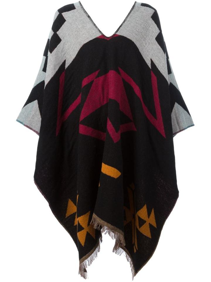Marcelo Burlon County Of Milan 'alma' Poncho, Men's, Wool