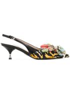 Prada Bow 55 Sling Back Sandals - Multicolour