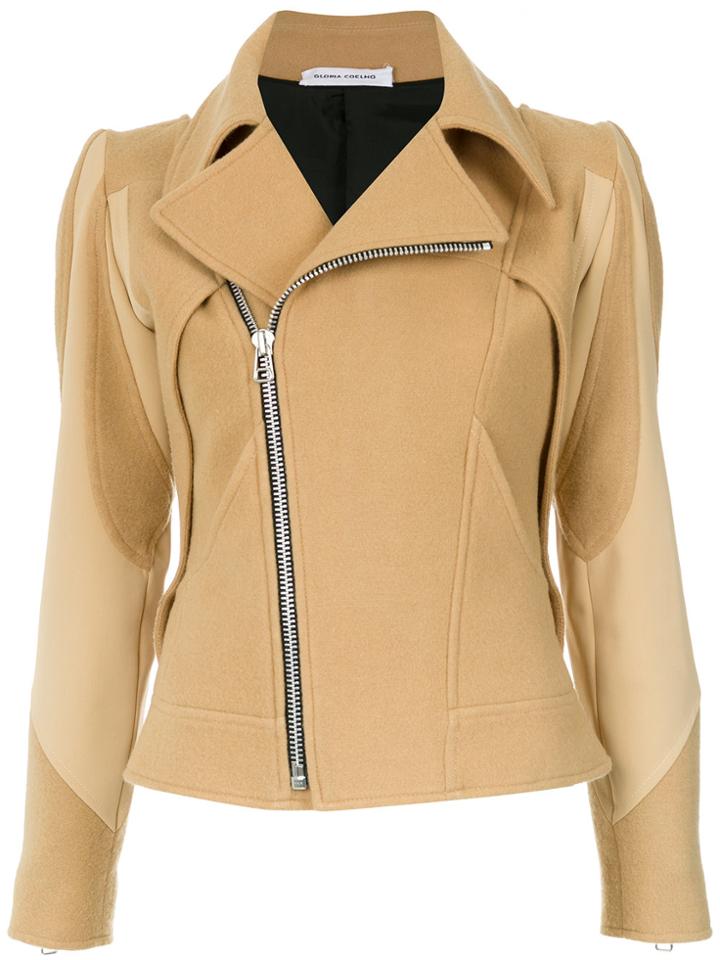 Gloria Coelho Perfecto Biker Jacket - Yellow & Orange