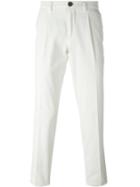 Brunello Cucinelli Straight Trousers, Men's, Size: 52, White, Cotton/spandex/elastane