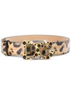 Dolce & Gabbana Leopard Print Logo Buckle Belt - Unavailable