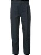 Vince Straight Cropped Trousers, Women's, Size: 8, Blue, Wool