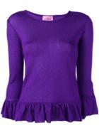 D'enia 'd'enia' Knit Blouse, Women's, Size: Large, Pink/purple, Nylon/acetate/metallized Polyester