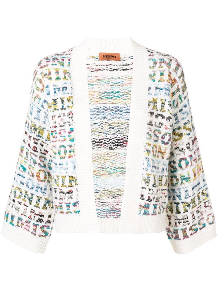 Missoni Logo Cardigan - White