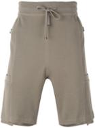 Helmut Lang - Drawstring Pocket Shorts - Men - Cotton/spandex/elastane/viscose - M, Nude/neutrals, Cotton/spandex/elastane/viscose