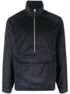 Pop Trading International Corduroy Half-zip Sweatshirt - Blue