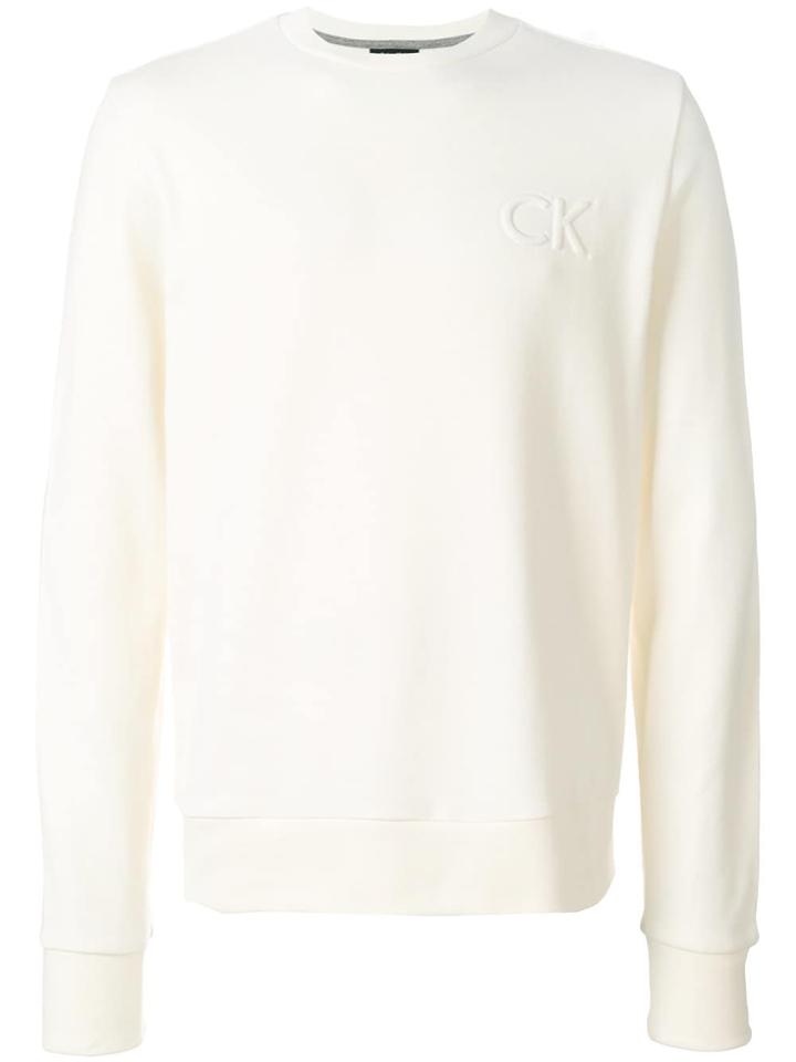 Calvin Klein Jeans Embossed Logo Sweatshirt - Neutrals