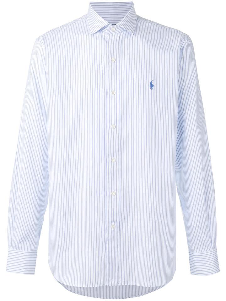 Polo Ralph Lauren Striped Shirt, Men's, Size: 16, White, Cotton
