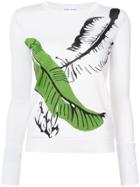 Sonia Rykiel Palm Leaf Intarsia Sweater - White