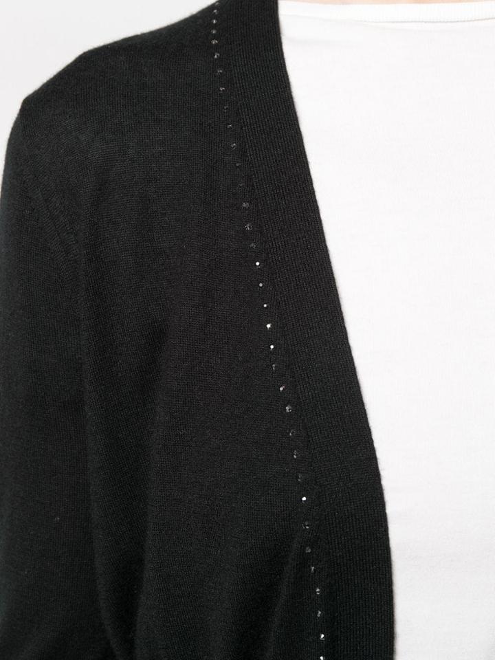 Max Mara Tie Waist Cardigan - Black