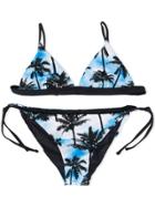 Mc2 Saint Barth Kids Teen Tropical Print Bikini - Black