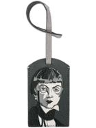 Thom Browne Una Portrait Luggage Tag - Grey