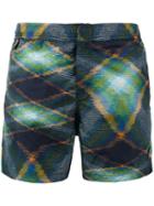 Missoni Geometric Print Swim Shorts, Men's, Size: Large, Green, Polyamide