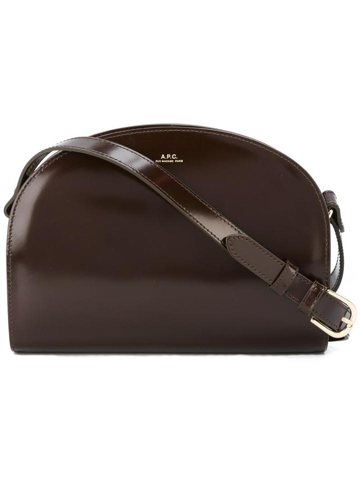 A.p.c. Medium 'demilune' Crossbody Bag, Women's, Brown