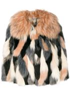 Elisabetta Franchi Cropped Faux Fur Jacket - Pink