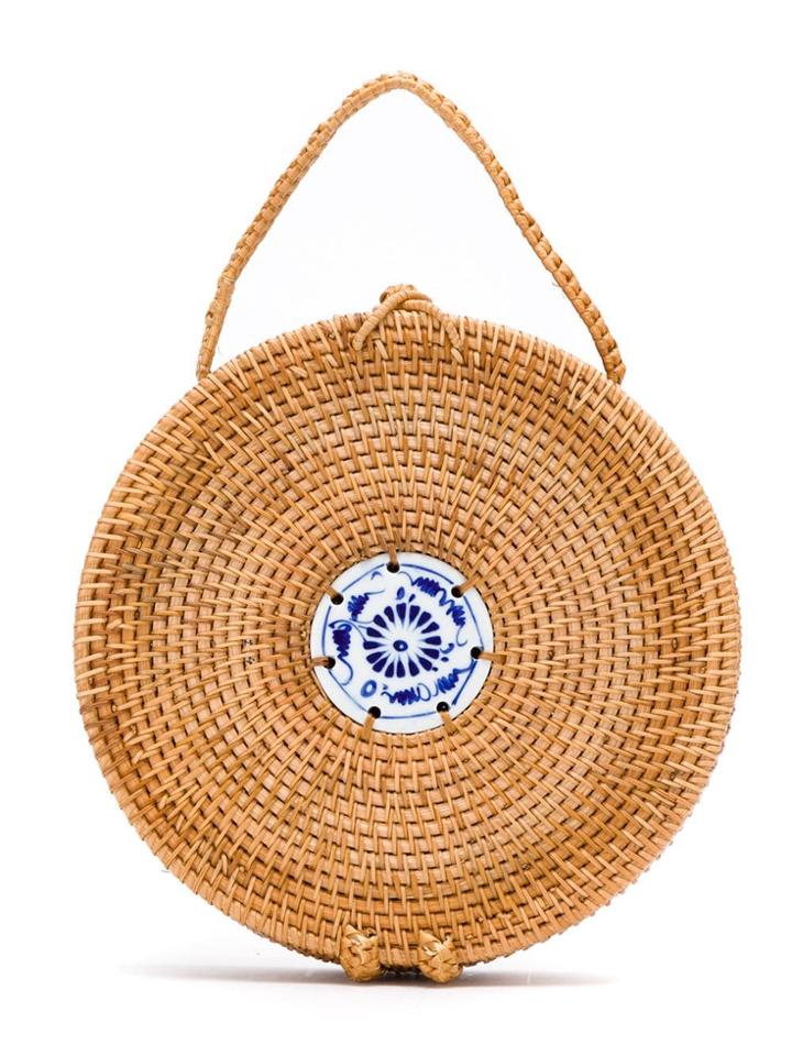 Olympiah Rattan Bag - Neutrals