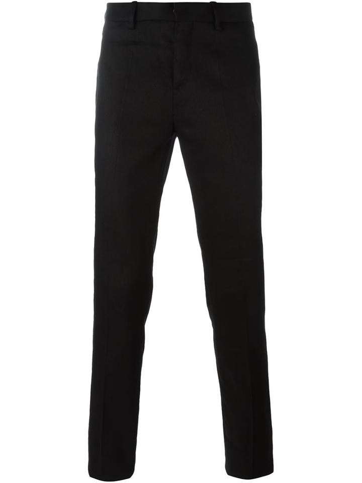 Neil Barrett Classic Tailored Trousers, Men's, Size: 48, Black, Cotton/kapok/spandex/elastane