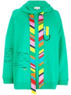 Mira Mikati Stripe Detail Hoodie - Green