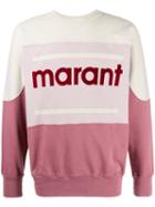 Isabel Marant Panelled Logo Print Sweatshirt - Pink