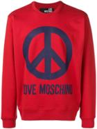 Love Moschino Peace Sign Sweatshirt - Red