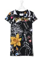 Philipp Plein Junior All Over Print T-shirt - Black