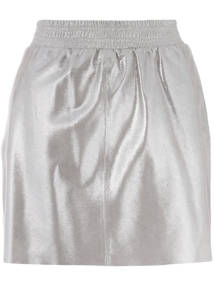 Arma Short A-line Skirt - Metallic