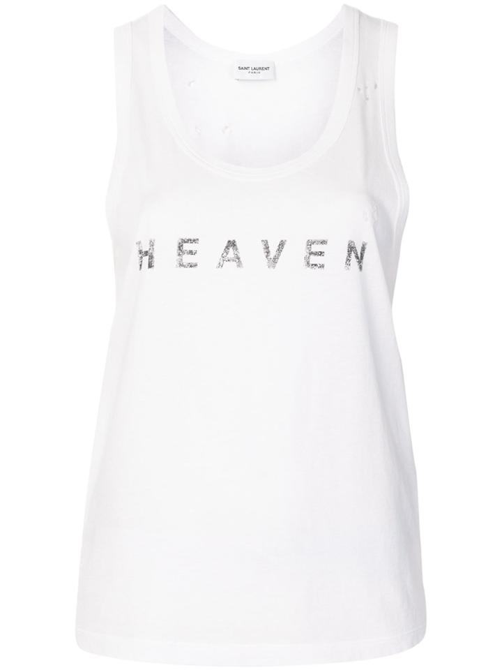 Saint Laurent Heaven Print Vest - White