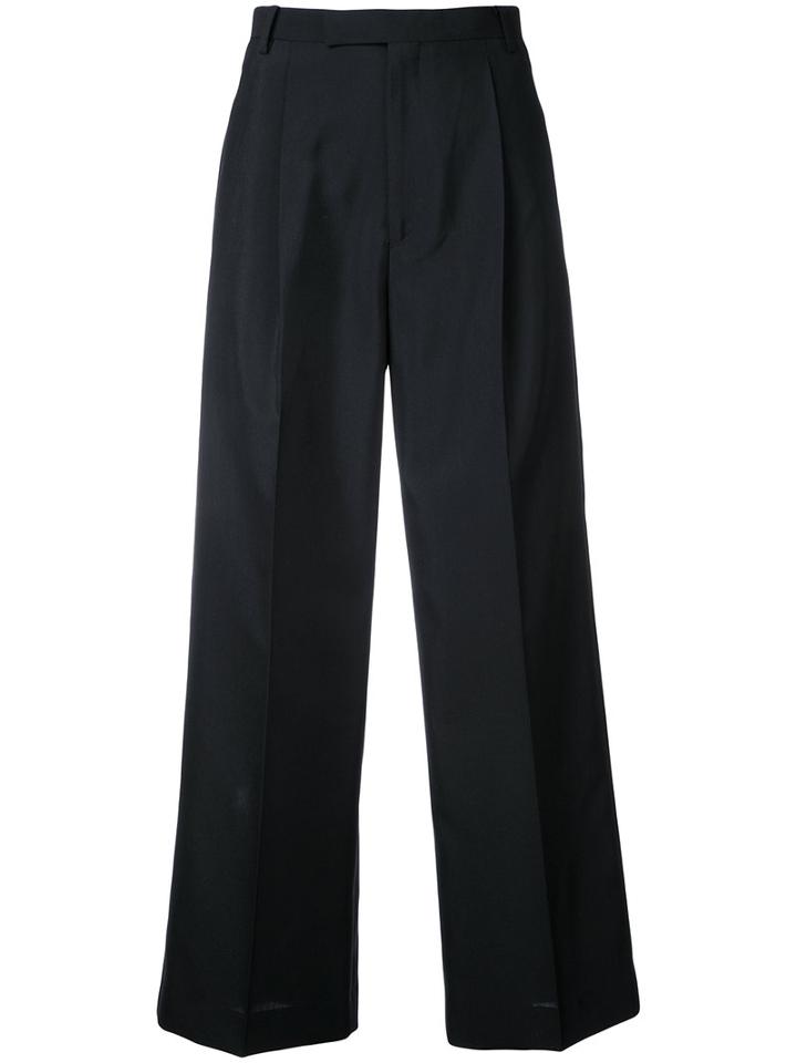 Cityshop - Wide-leg Cropped Trousers - Women - Polyester/wool - 38, Black, Polyester/wool