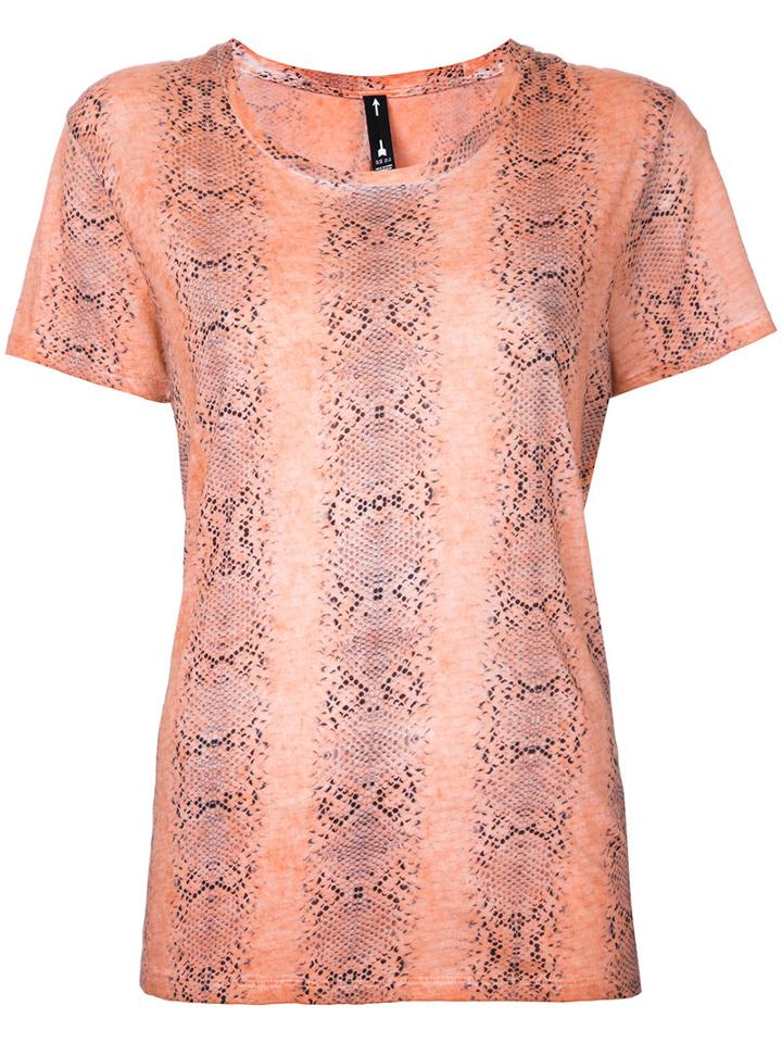 The Upside - Python Print Sports T-shirt - Women - Cotton - S, Yellow/orange