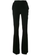 Capucci - Flared Trousers - Women - Spandex/elastane/acetate/viscose - 40, Women's, Black, Spandex/elastane/acetate/viscose