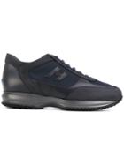 Hogan Canvas-panelled Sneakers - Blue