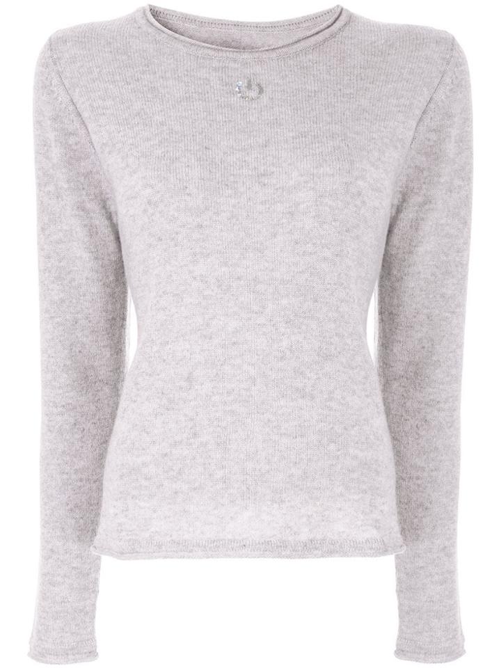 Tu Es Mon Trésor Power Button Sweater - Grey